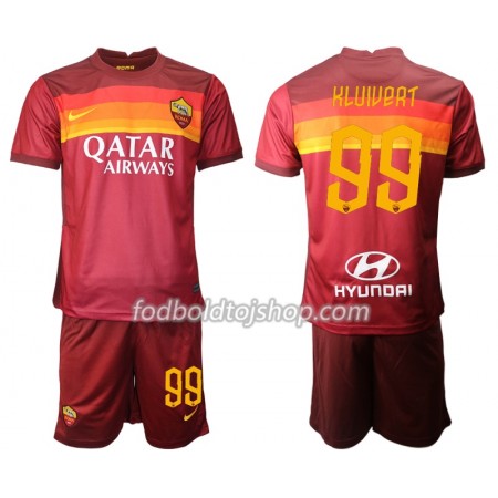 AS Roma Justin Kluivert 99 Børn Hjemme Fodboldsæt 2020-21 S/S (+ Korte bukser)